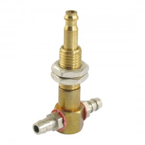 8mm x 5mm x 45mm T Shaped Metal 3 Way Vacuum Cup Holder Connector Fitting
