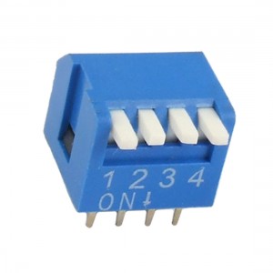 10 Pcs 2.54mm Pitch 4 Position Slide Type DIP Switch Blue Taoyw