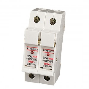 AC 380V 32A Double Poles 2P 10x38mm Cylindrical Fuse Holder with LED