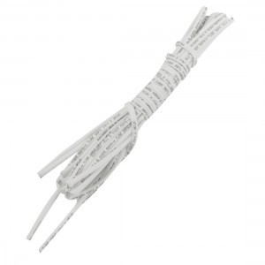 0.8mm Dia White Polyolefin Heat Shrinkable Tube 2M 6.6Ft