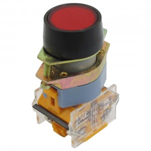 Red Latching Flat Button AC 660V 10A 1NO 1NC DPST Pushbutton Switch
