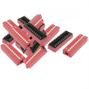 14 Pcs 2.54mm Pitch 12 Positions Slide Type DIP Switch