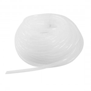 17M 8mm Dia PE Spiral Wrapping Wire Computer Manager Cable White