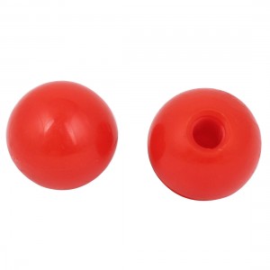 2 Pcs Red Plastic 10mm Bore Solid Ball Knobs for Machine Tool Lever Joystick
