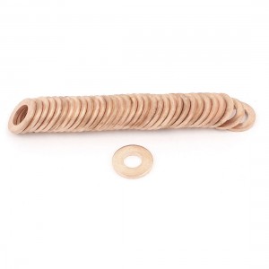 50pcs 10mmx18mmx2mm Copper Flat Washer Ring Line Seal Fasteners