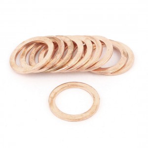 10pcs 16mm Inner Dia Copper Flat Washer Ring Line Seal Fasteners