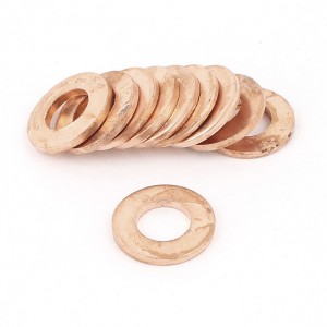 10pcs 7mmx14mmx1 5mm Copper Flat Washer Ring Oil Brake Line Seal Fasteners