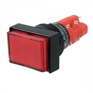 AC 220V Panel Mounting Type Push Button Switch w Lamp Dqpln