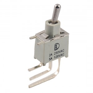 On/On SPDT Right Angle 3 Ternimals Toggle Switch AC 2A 250V 5A 120V 