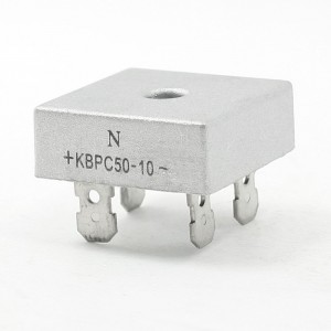 KBPC50-10 1KV 50A Single-Phase Bridge Rectifier Half-Wave Silver Tone