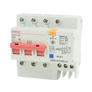 DZ47-63 C63 AC 400V Mini Circuit Breaker + DZ47LE Earth Leakage Circuit Breaker
