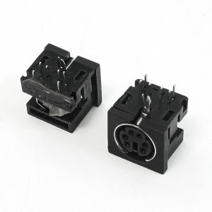 2pcs PCB Mounting Female DIN 6 Mini Pin Video Adapter Sockets