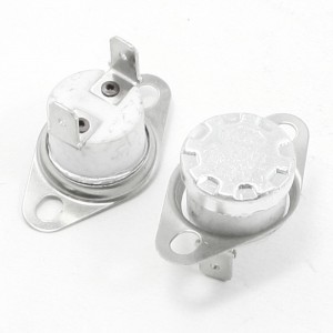 2 Pcs 185 Celsius NC Bent Foot KSD301 Ceramic Thermostat Switch 10A AC 250 Volt