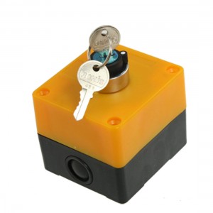 AC 400V 10A 2 Positions NO Contact Keylock Rotary Switch w 2 Pcs Keys