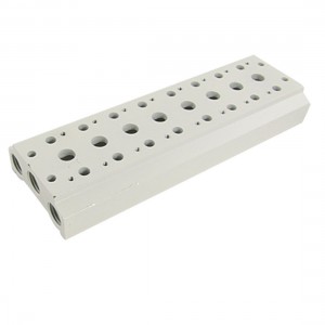 8 Stations Pneumatic Control Rectangle Ceramic Block Solenoid Valve Base