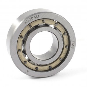 20mm x 45mm x 12mm Silver Tone Metal Cylindrical Roller Bearing NU204M