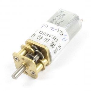 DC 12V 120RPM 2 Pin Terminals Rectangle Permanent Magnet Electric Geared Motor