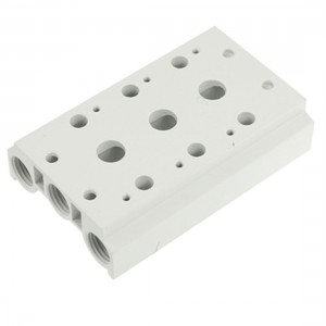 Pneumatic Control 3 Stations Manifold Ceramic Solenoid Valve Base