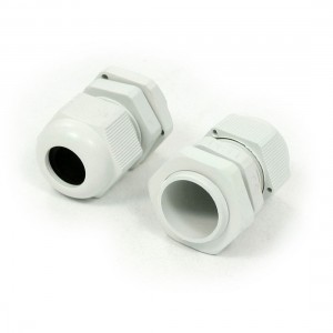 5 Pcs PG11 Off White Plastic IP67 Cable Glands Connectors