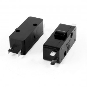 2 Pcs AC 250V/3A 125V/5A SPDT 4-Pin Push Button Actuator Mini Micro Switch