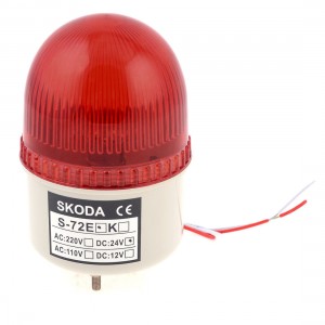 Industrial Plastice Housing DC 24V Flashing Red Light Signal Warning Lamp
