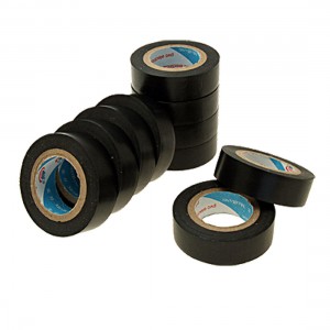 10 Rolls Adhesive PVC Plastic Electrical Tape Black