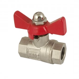 Red Butterfly Handle Female Thread 1/2" Ball Valve