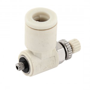 6mm Inner Dia Plastic Air Tube Push in Connector Flow Control Fitting