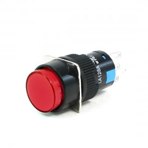 AC 250V 5A SPDT 1NO 1NC 5 Pins Latching Red Push Button Switch w 220V LED Lamp