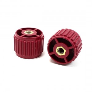 2 Pieces 8mm Bore 30mm High Dark Red Enhanced Insulator GCS30*40 for Bus Bar