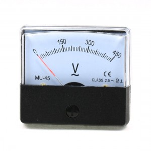 AC 0-450V Fine Tuning Square Plastic Case Analog Voltage Meter Voltmeter