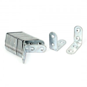 Furniture Round End Corner Brace Right Angle Bracket Fastener 40x40x18mm 20 Pcs