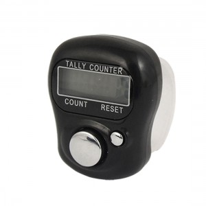 Soft Plastic Band Black Case LCD Display Finger Counter