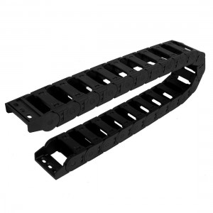 Black Plastic Drag Chain Cable Carrier 25mm x 57mm for CNC Machine