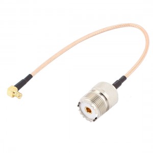 UHF Female to MCX Male Right Angle Adapter Connector RG316 Coaxial Cable 20cm