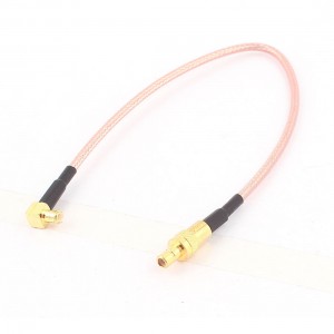 SMB Male to MCX Male Right Angle Adapter Connector RG316 Coaxial Cable 20cm