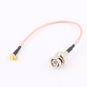 BNC Male to MCX Male Right Angle Adapter Connector RG316 Coaxial Cable 20cm