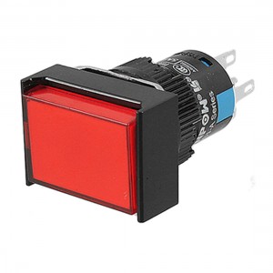 DC 24V Red Cap Lamp 1NO 1NC Type Push Button Switch