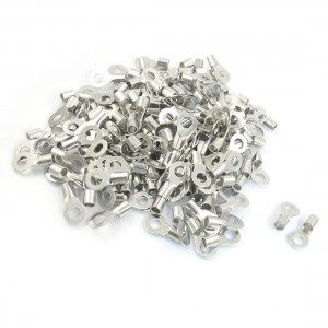 200 Pcs RNB14-8 AWG 6 Non Insulated Ring Terminals Connectors