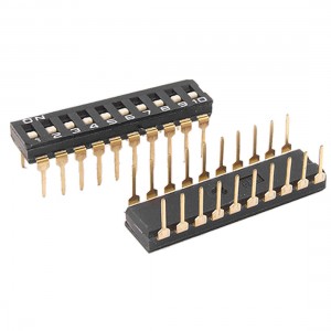 2 Pcs 2.54mm Pitch 10 Position IC Type DIP Switch Black