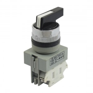 300V 3A 1NO 2 Terminals Double Position Selector Push Button Switch