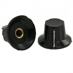 10 x 15/64" Shaft Insert Dia Potentiometer Control Rotary Knobs Black