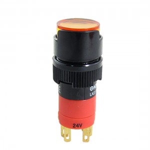 1NO 1NC Orange 5/8" Push Button Momentary Switch w Lamp