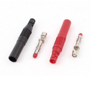 2pcs Soldering Type DIY 4mm Shrouded Test Plug Banana Connector