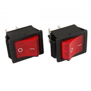 2 x Red Light 4 Pin DPST ON-OFF Snap in Boat Rocker Switch 16A/250V 20A/125V AC