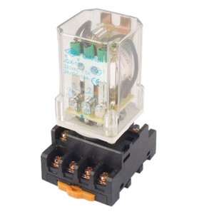 JQX-10F DC 24V Coil 11 Pin General Purpose Power Relay 3PDT w Base Socket