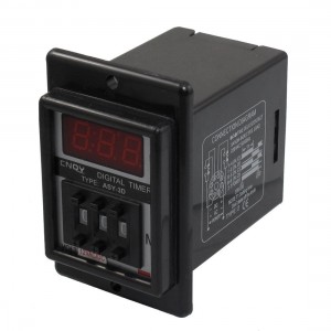 Black AC/DC 12V Power on Delay Timer Time Relay 1-999 Minute 8 Pins ASY-3D