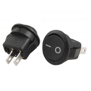 2pcs x AC 3A/250V 6A/125V ON/OFF 2 Position SPST 2 Pin Round Boat Rocker Switch
