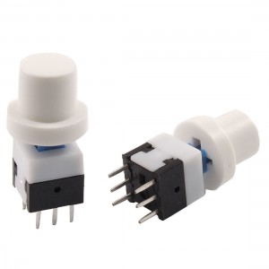 10 Pcs 8 x8x17mm PCB Momentary Tact Tactile Push Button Switch Non Lock 6P w Cap