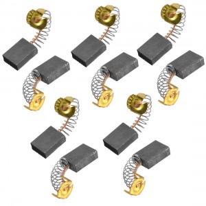 5 Pair Black Rectangle Electronic Motor Carbon Brushes